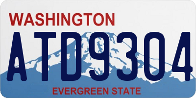 WA license plate ATD9304