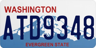 WA license plate ATD9348