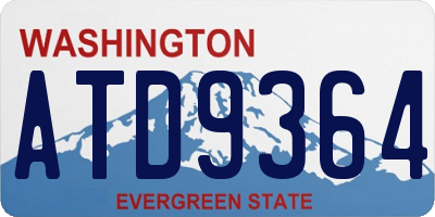 WA license plate ATD9364