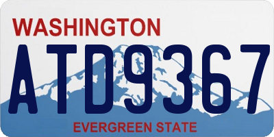 WA license plate ATD9367