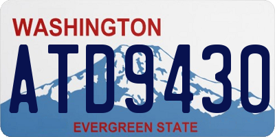 WA license plate ATD9430
