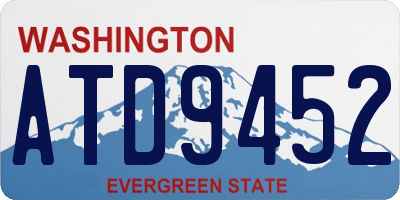 WA license plate ATD9452