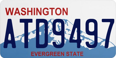 WA license plate ATD9497