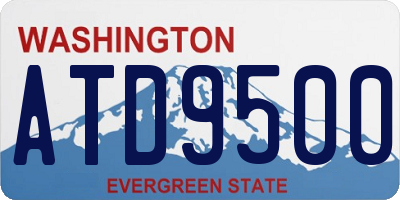 WA license plate ATD9500