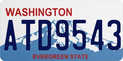 WA license plate ATD9543