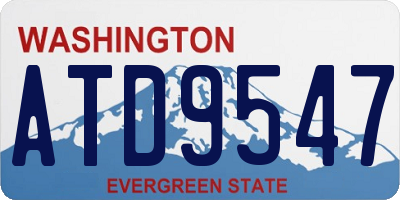 WA license plate ATD9547