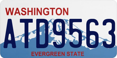 WA license plate ATD9563