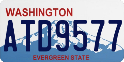 WA license plate ATD9577