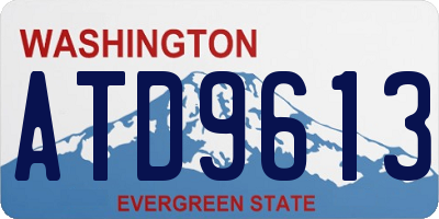 WA license plate ATD9613
