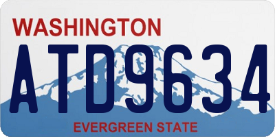 WA license plate ATD9634