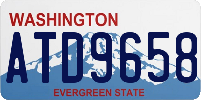 WA license plate ATD9658