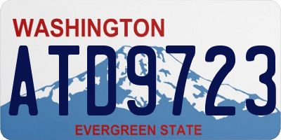 WA license plate ATD9723