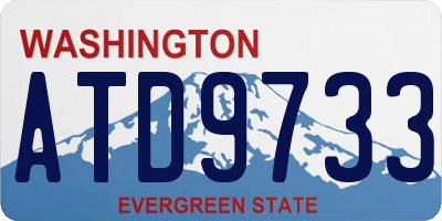 WA license plate ATD9733