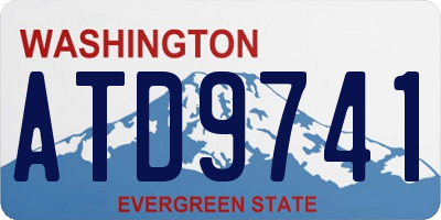 WA license plate ATD9741