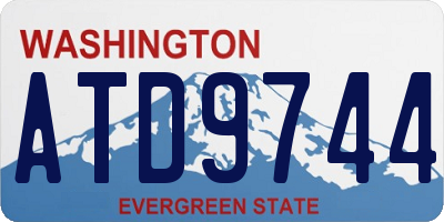 WA license plate ATD9744