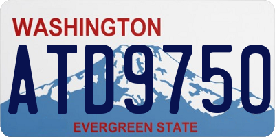 WA license plate ATD9750