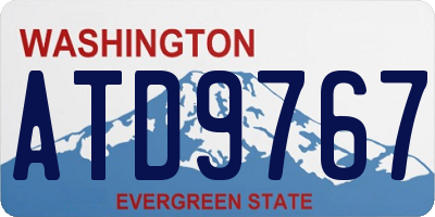 WA license plate ATD9767