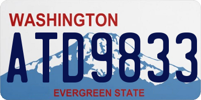 WA license plate ATD9833