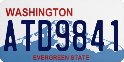 WA license plate ATD9841