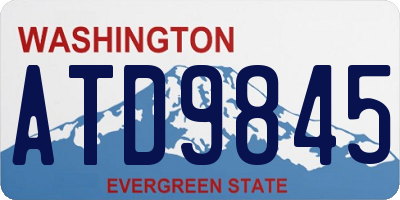 WA license plate ATD9845