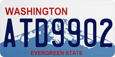 WA license plate ATD9902