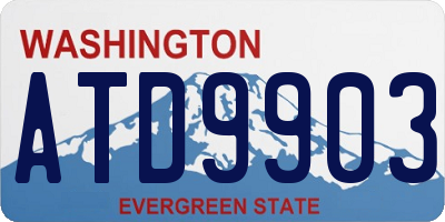 WA license plate ATD9903