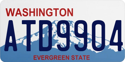 WA license plate ATD9904