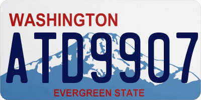 WA license plate ATD9907