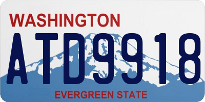 WA license plate ATD9918