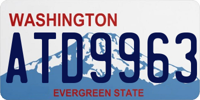 WA license plate ATD9963