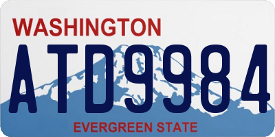 WA license plate ATD9984