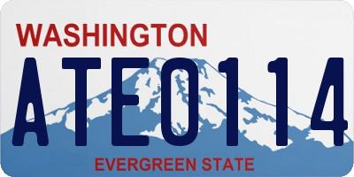 WA license plate ATE0114
