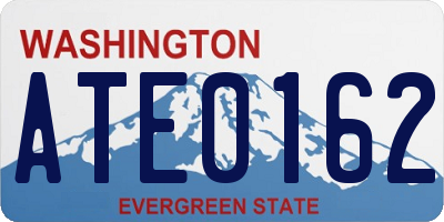 WA license plate ATE0162