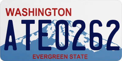 WA license plate ATE0262