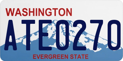 WA license plate ATE0270