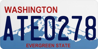 WA license plate ATE0278
