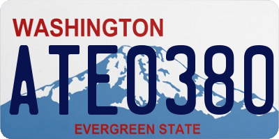 WA license plate ATE0380