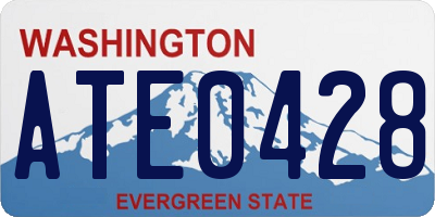 WA license plate ATE0428