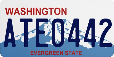 WA license plate ATE0442