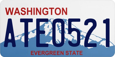 WA license plate ATE0521
