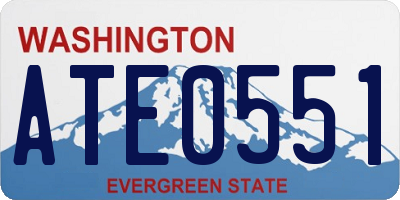 WA license plate ATE0551
