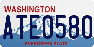WA license plate ATE0580