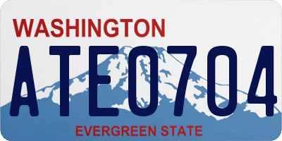 WA license plate ATE0704