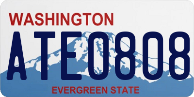 WA license plate ATE0808