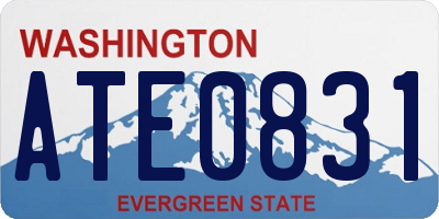 WA license plate ATE0831