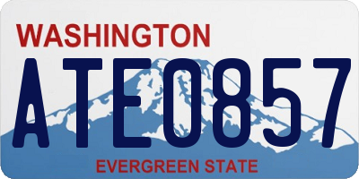 WA license plate ATE0857
