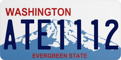 WA license plate ATE1112