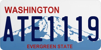 WA license plate ATE1119