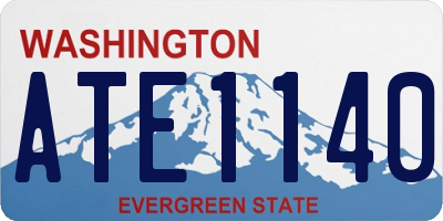 WA license plate ATE1140