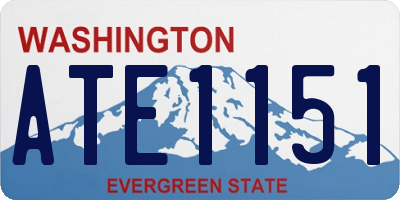 WA license plate ATE1151
